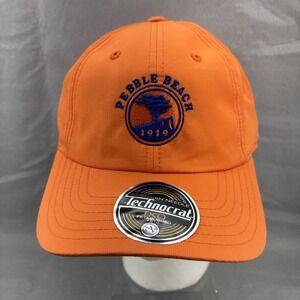 NEW Pebble Beach 1919 American Needle Technocrat Golf Hat Hook & Loop Back Strap